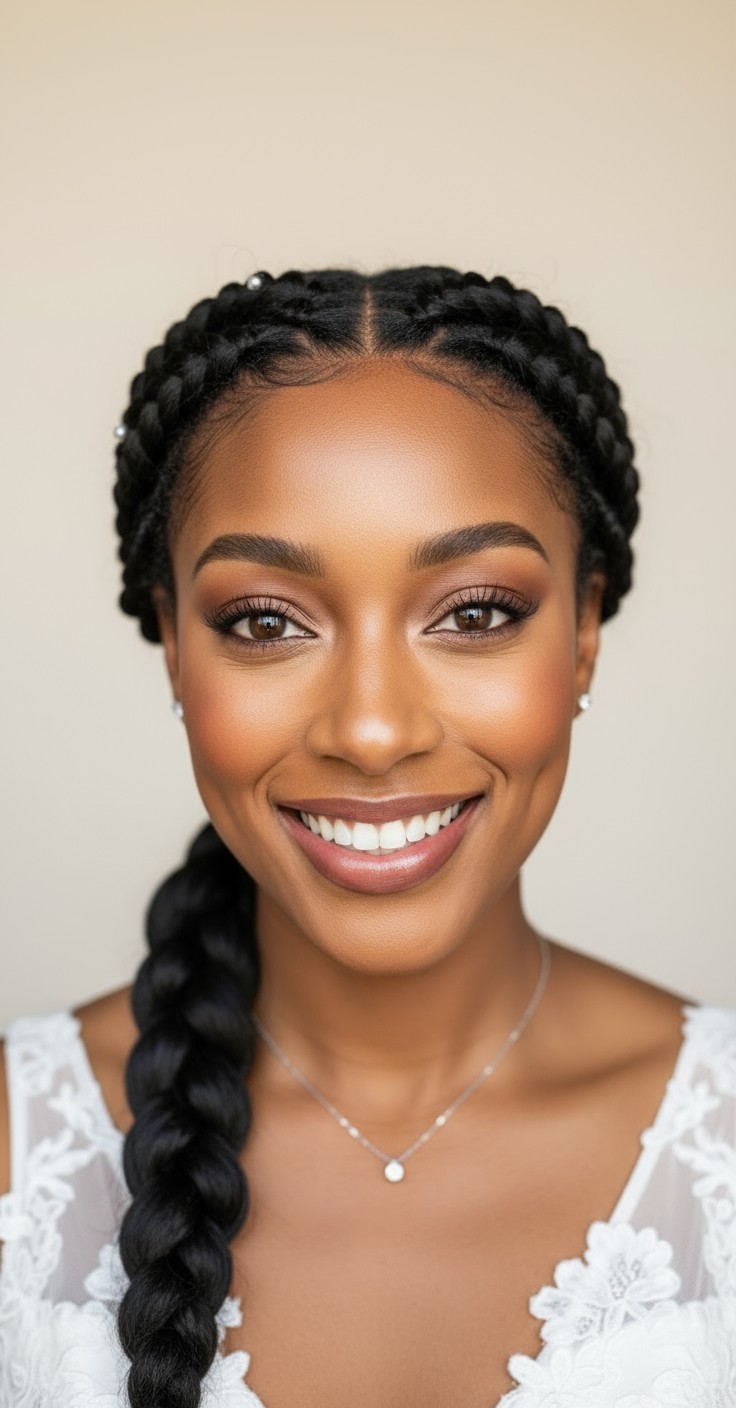 After Braid Bridal Hairstyle